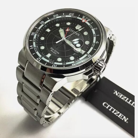 Men's Dual Time Solar Citizen Watch New